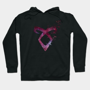 Shadowhunters rune / The mortal instruments - rune bats (red galaxy) - Parabatai - gift idea Hoodie